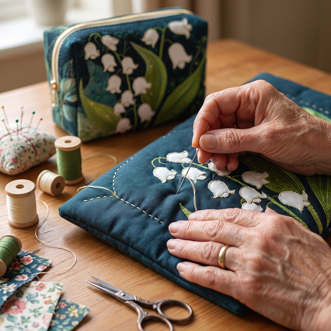 Lily Grace Quilted Makeup Bag