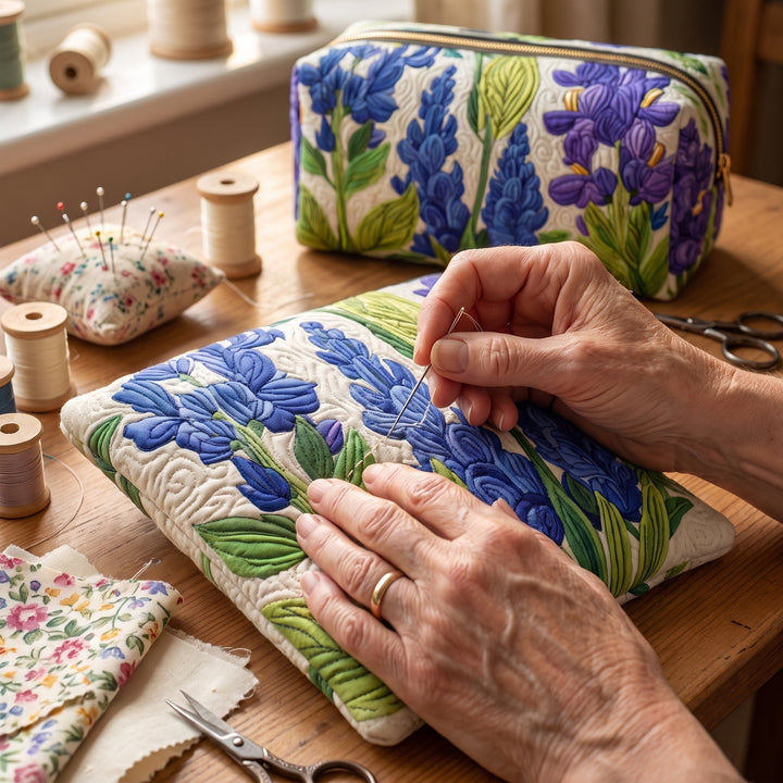 Bloom of Light Quilted Makeup Bag