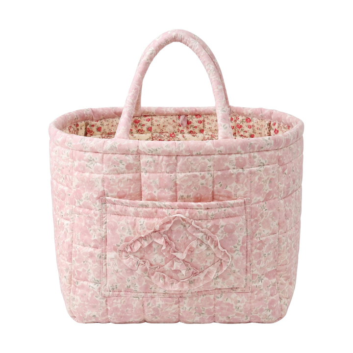 Amelia Blush Rose Quilted Basket