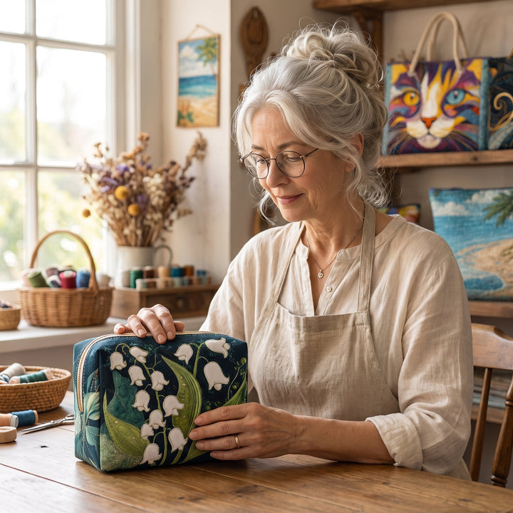 Lily Grace Quilted Makeup Bag