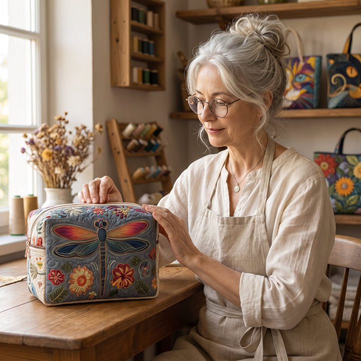 Breeze Catcher Quilted Makeup Bag