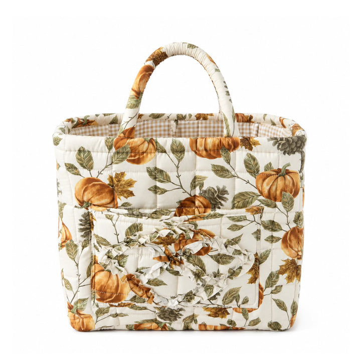 Hazel Harvest Pumpkin Quilted Basket