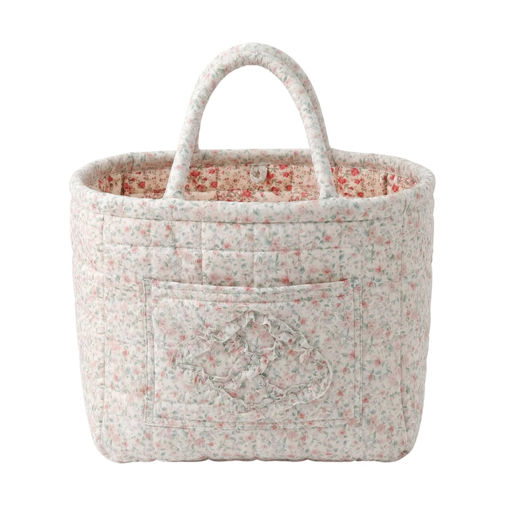 Rosalie Pink Ditsy Quilted Basket