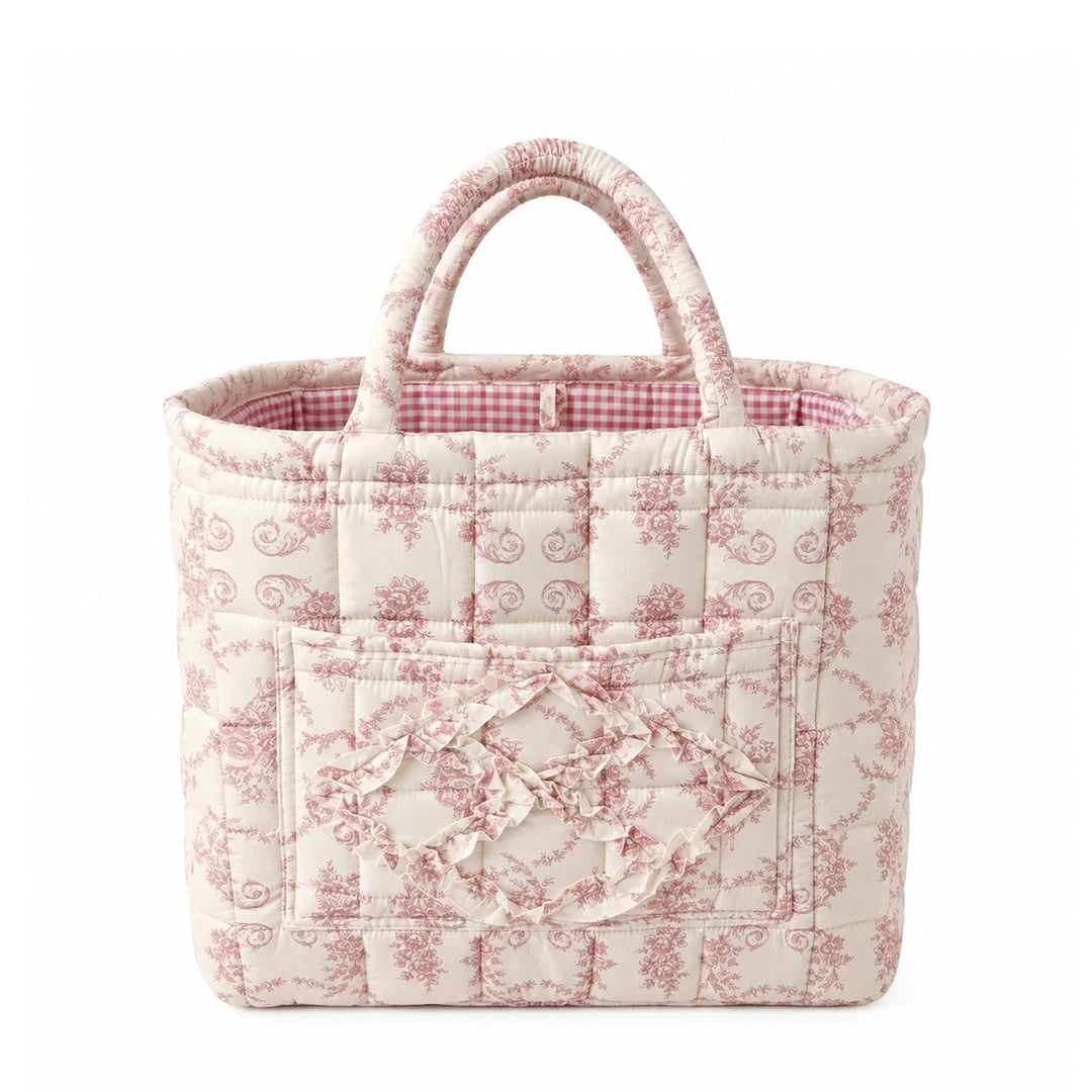 Juliette Rose Toile Quilted Basket