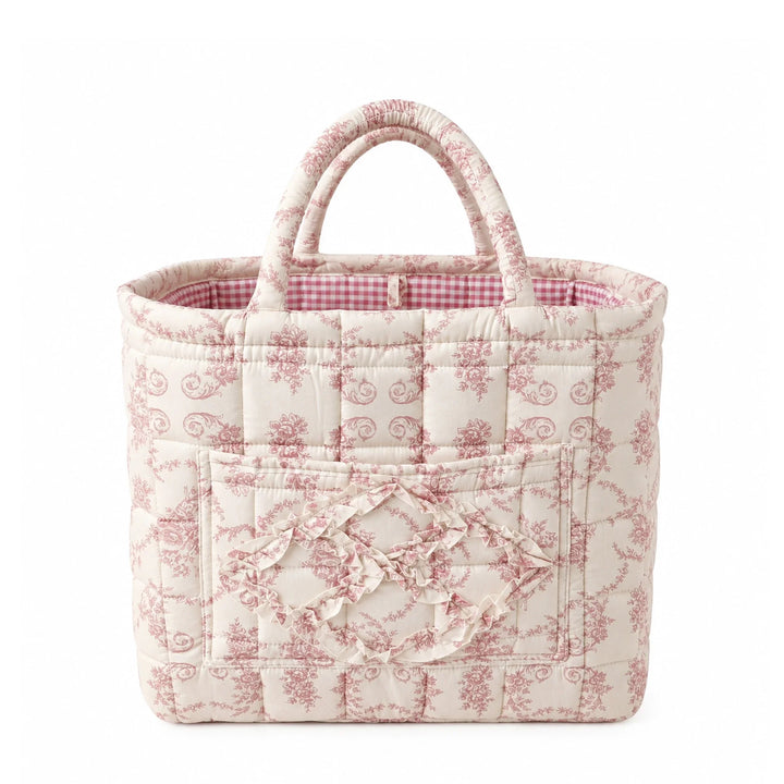 Juliette Rose Toile Quilted Basket