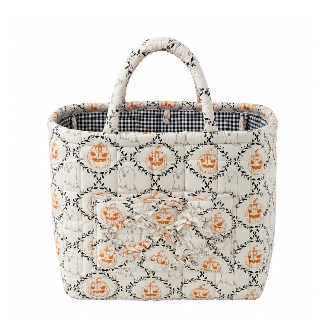 Willow Spooky Ghost Quilted Basket
